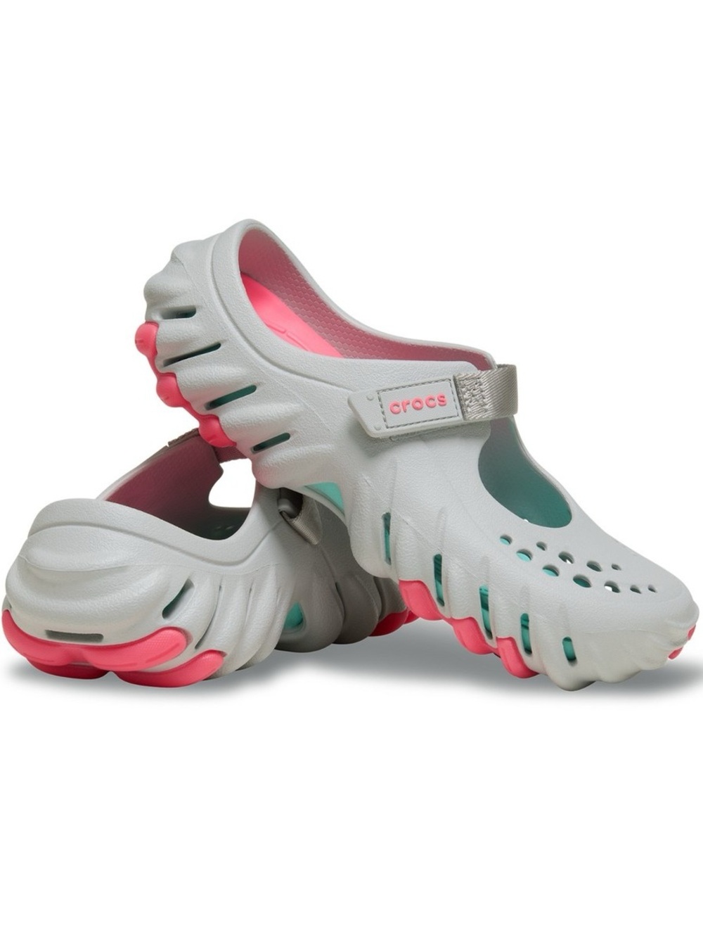 CROCS Echo Mary Jane Fade 213383 Atmosphere/Multi Gray Pink